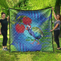 New Zealand Takahe Christmas Quilt Maori Fern Mix Pohotukawa LT14 - Polynesian Pride