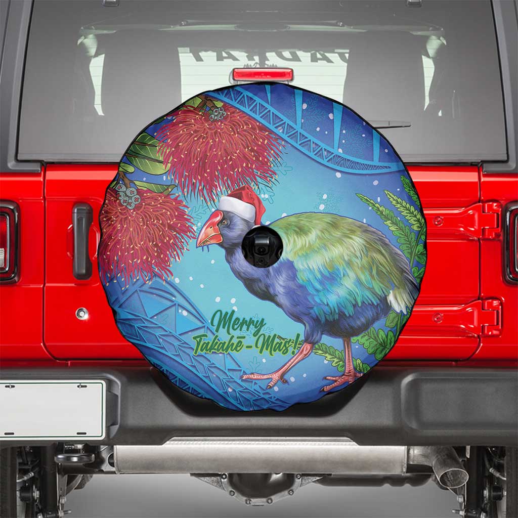 New Zealand Takahe Christmas Spare Tire Cover Maori Fern Mix Pohotukawa LT14 - Polynesian Pride