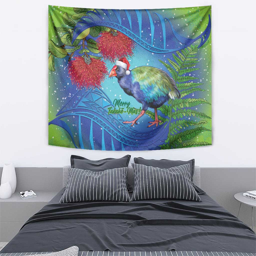 New Zealand Takahe Christmas Tapestry Maori Fern Mix Pohotukawa LT14 - Polynesian Pride