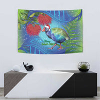 New Zealand Takahe Christmas Tapestry Maori Fern Mix Pohotukawa LT14 - Polynesian Pride