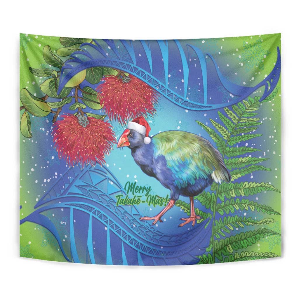 New Zealand Takahe Christmas Tapestry Maori Fern Mix Pohotukawa LT14 - Polynesian Pride