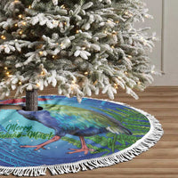New Zealand Takahe Christmas Tree Skirt Maori Fern Mix Pohotukawa LT14 - Polynesian Pride
