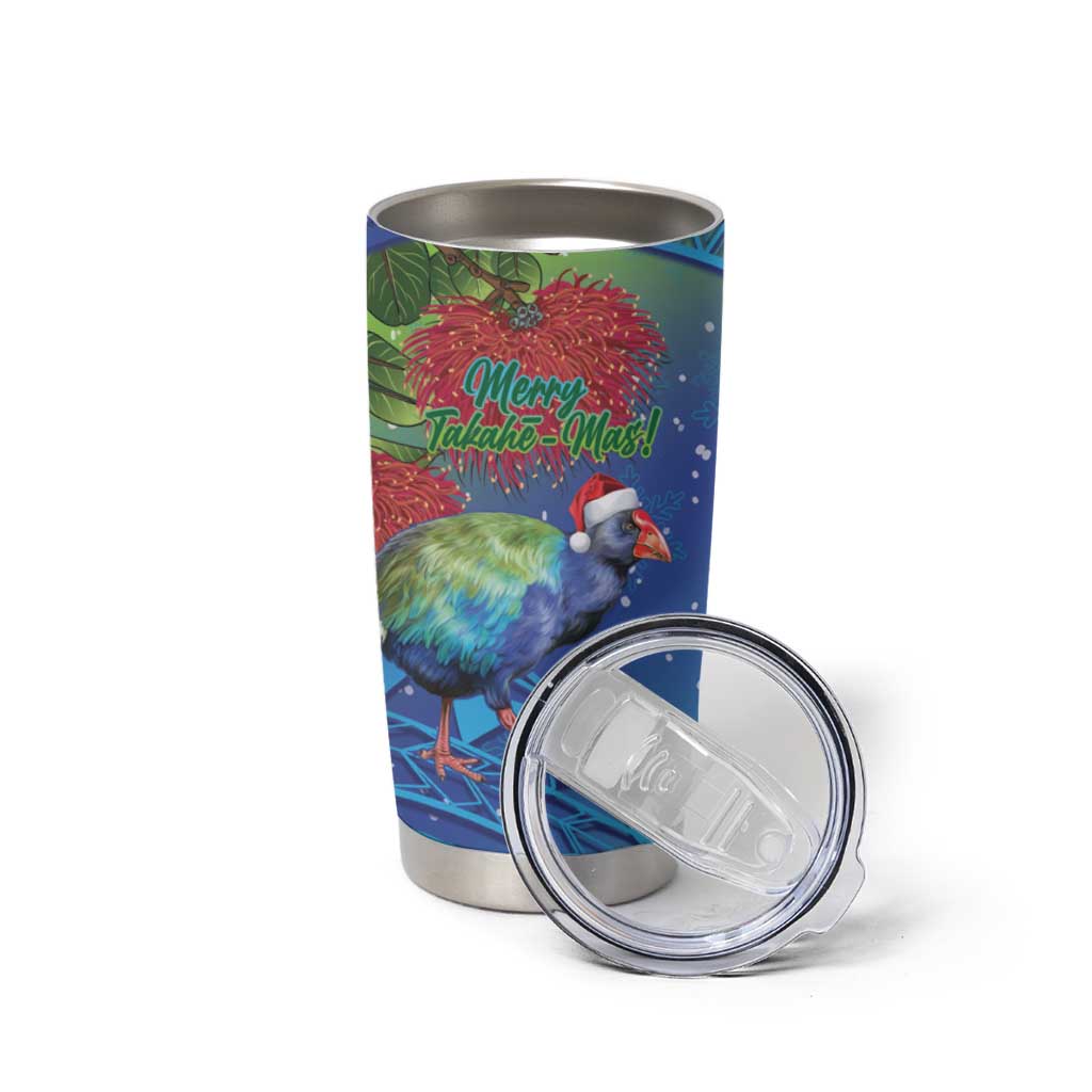 New Zealand Takahe Christmas Tumbler Cup Maori Fern Mix Pohotukawa LT14 - Polynesian Pride