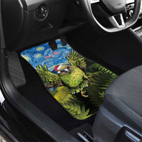 Personalised Jumping Kakapo Christmas Car Mats New Zealand Fern - Starry Night Style LT14 - Polynesian Pride