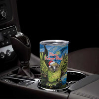 Personalised Jumping Kakapo Christmas Tumbler Cup New Zealand Fern - Starry Night Style LT14 - Polynesian Pride