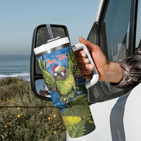 Personalised Jumping Kakapo Christmas Tumbler With Handle New Zealand Fern - Starry Night Style LT14 - Polynesian Pride