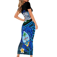 Hafa Adai Guam Family Matching Short Sleeve Bodycon Dress and Hawaiian Shirt Guahan Sea Turtle Tropical Style LT14 - Polynesian Pride