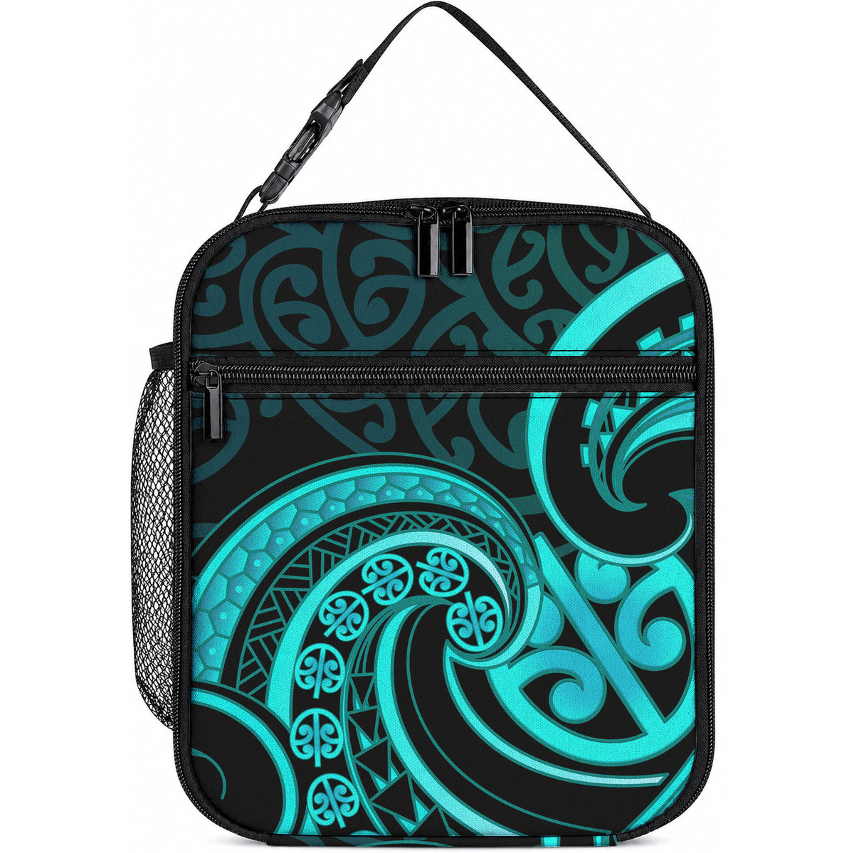 Turquoise New Zealand Mangopare Lunch Bag Aotearoa Maori Koru Style
