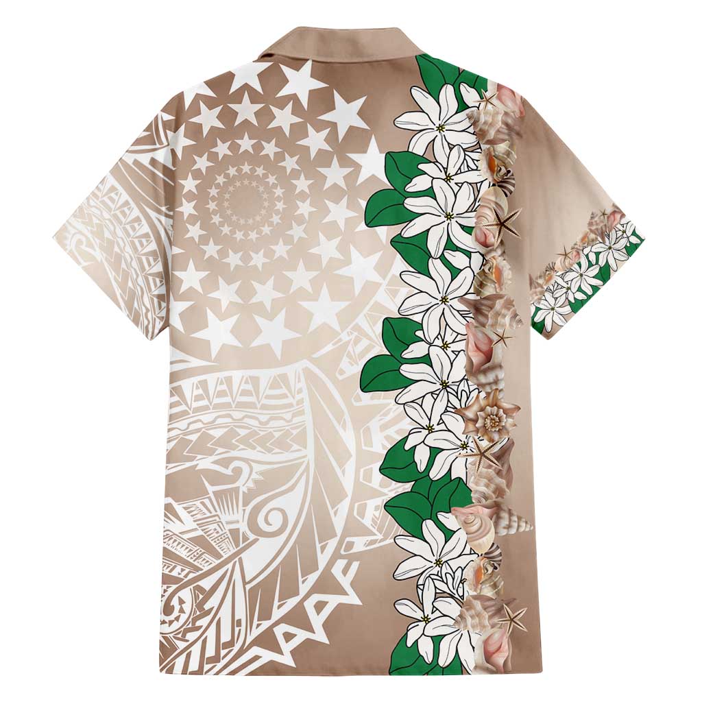 Cook Islands Tiare Maori With Conch Shell Family Matching Off Shoulder Maxi Dress and Hawaiian Shirt 2025 Pasifika Polynesian Tattoo LT14 - Polynesian Pride