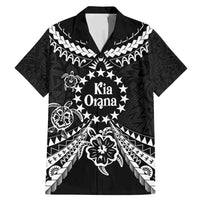 Kia Orana Cook Islands Family Matching Mermaid Dress and Hawaiian Shirt 2025 Pasifika Polynesian Turtle Black Color LT14 Dad's Shirt - Short Sleeve Black - Polynesian Pride