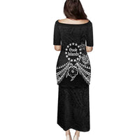 Kia Orana Cook Islands Family Matching Puletasi and Hawaiian Shirt 2025 Pasifika Polynesian Turtle Black Color LT14 - Polynesian Pride