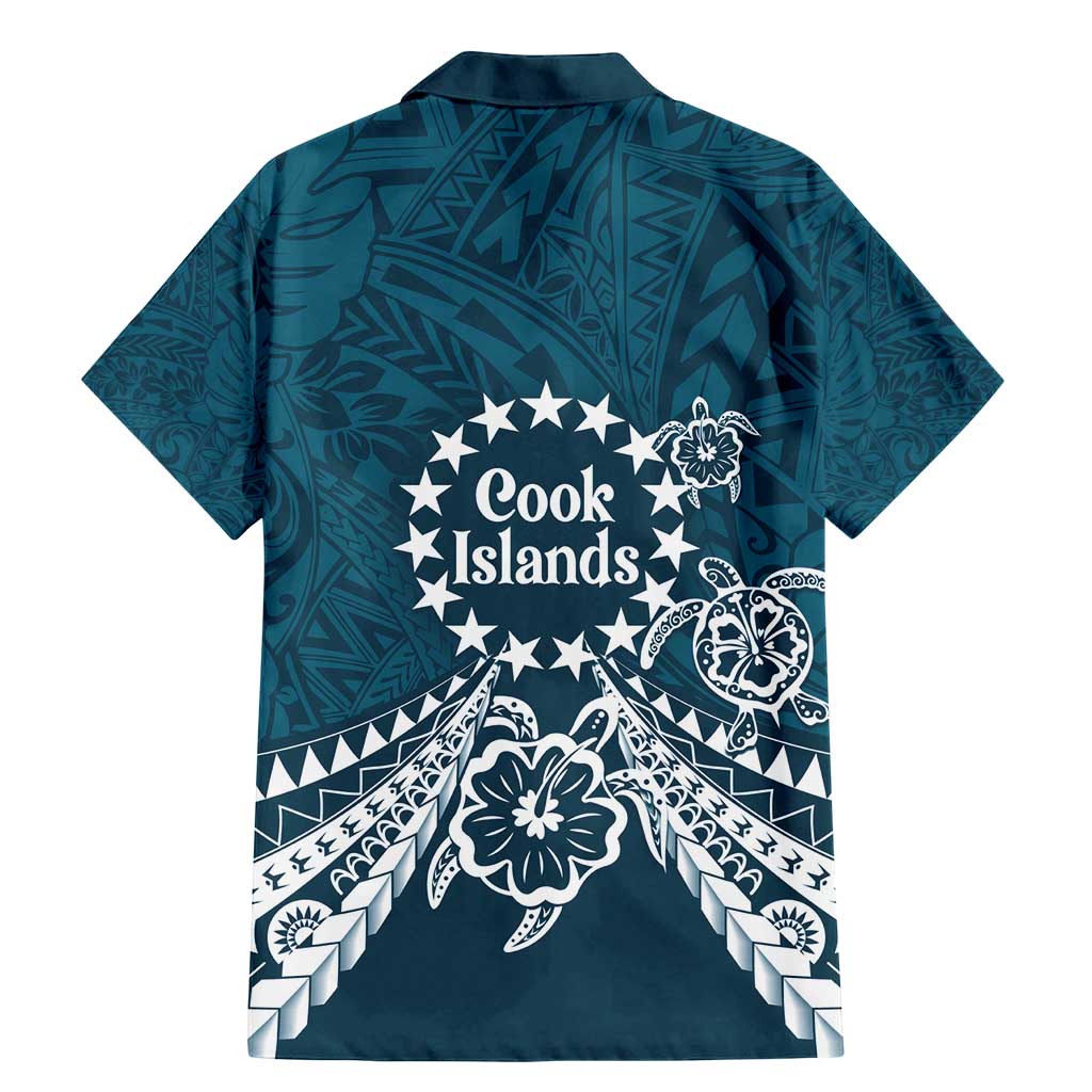 Kia Orana Cook Islands Family Matching Mermaid Dress and Hawaiian Shirt Polynesian Turtle Crowberry Blue Color LT14 - Polynesian Pride