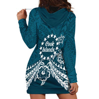Kia Orana Cook Islands Hoodie Dress Polynesian Turtle Crowberry Blue Color LT14 - Polynesian Pride