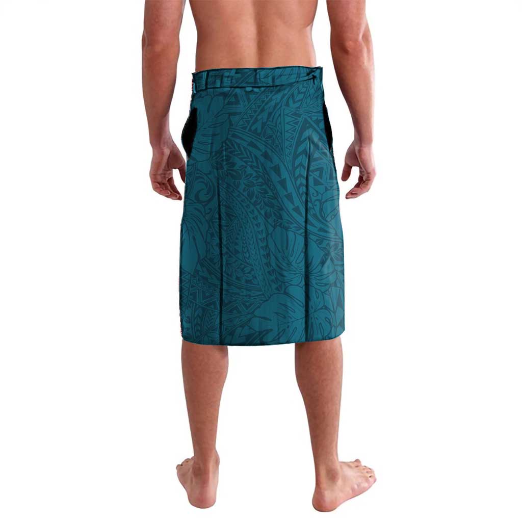 Kia Orana Cook Islands Lavalava Polynesian Turtle Crowberry Blue Color