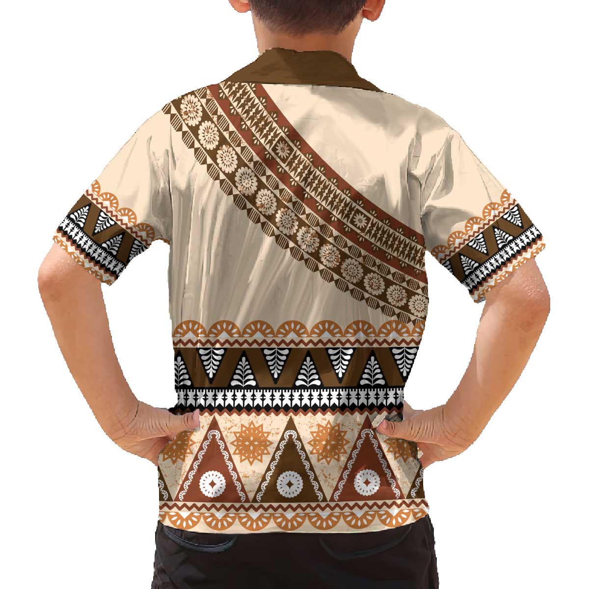 Bula Fiji Family Matching Off The Shoulder Long Sleeve Dress and Hawaiian Shirt 2025 Pasifika Traditional Fijian Masi LT14 - Polynesian Pride