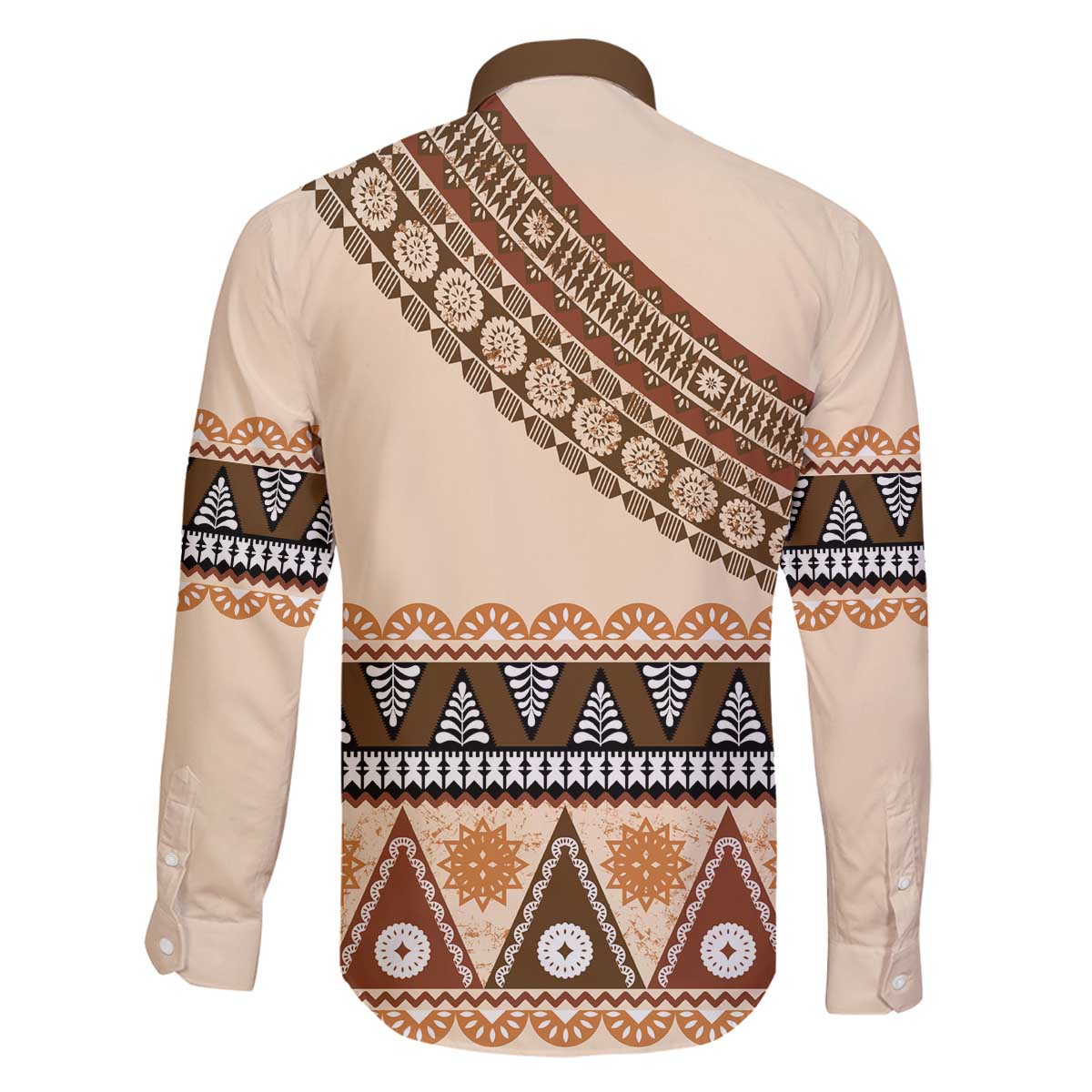 Bula Fiji Family Matching Off The Shoulder Long Sleeve Dress and Hawaiian Shirt 2025 Pasifika Traditional Fijian Masi LT14 - Polynesian Pride