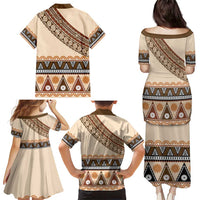 Bula Fiji Family Matching Puletasi and Hawaiian Shirt 2025 Pasifika Traditional Fijian Masi LT14 - Polynesian Pride