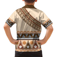 Bula Fiji Family Matching Short Sleeve Bodycon Dress and Hawaiian Shirt 2025 Pasifika Traditional Fijian Masi LT14 - Polynesian Pride