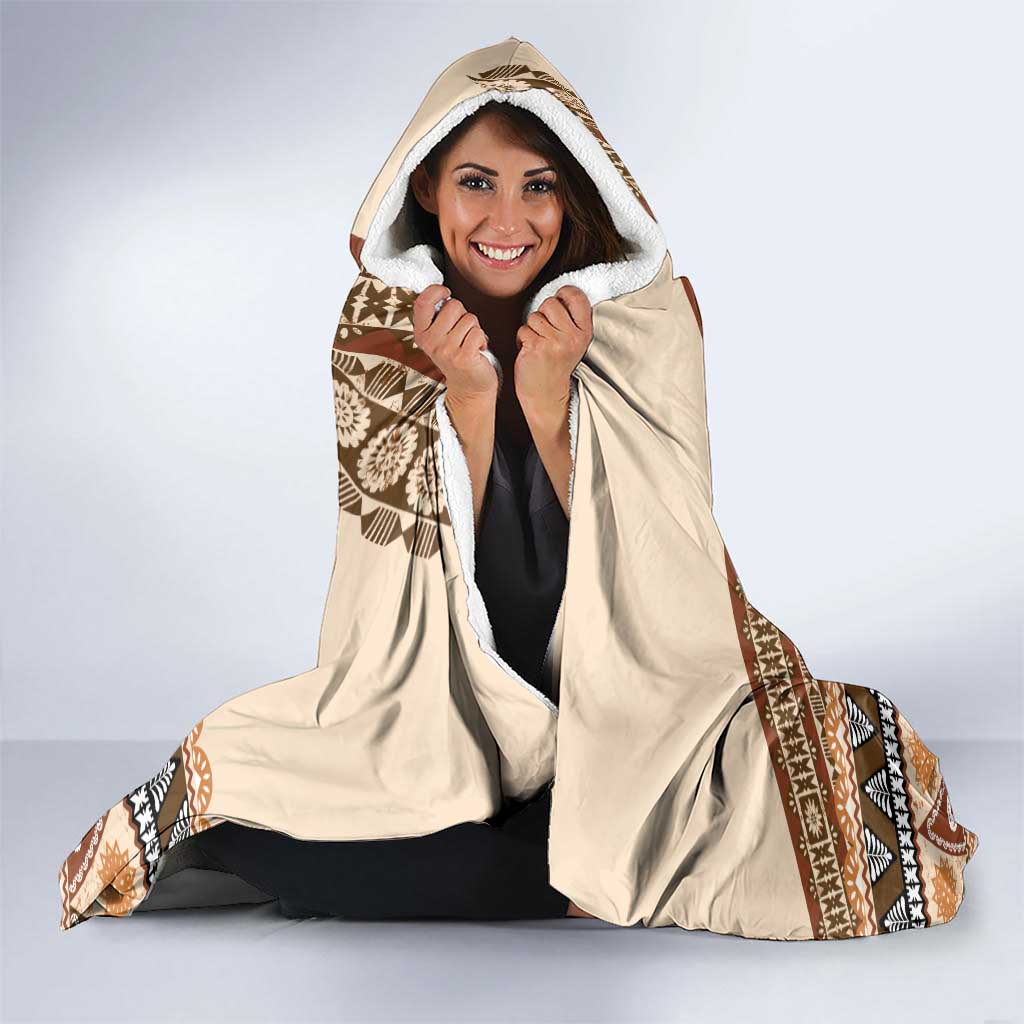 Bula Fiji Hooded Blanket 2025 Pasifika Traditional Fijian Masi