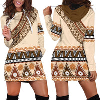 Bula Fiji Hoodie Dress 2025 Pasifika Traditional Fijian Masi LT14 - Polynesian Pride