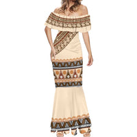 Bula Fiji Mermaid Dress 2025 Pasifika Traditional Fijian Masi LT14 - Polynesian Pride
