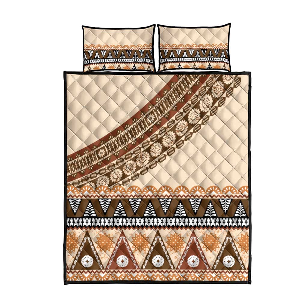 Bula Fiji Quilt Bed Set 2025 Pasifika Traditional Fijian Masi LT14 - Polynesian Pride