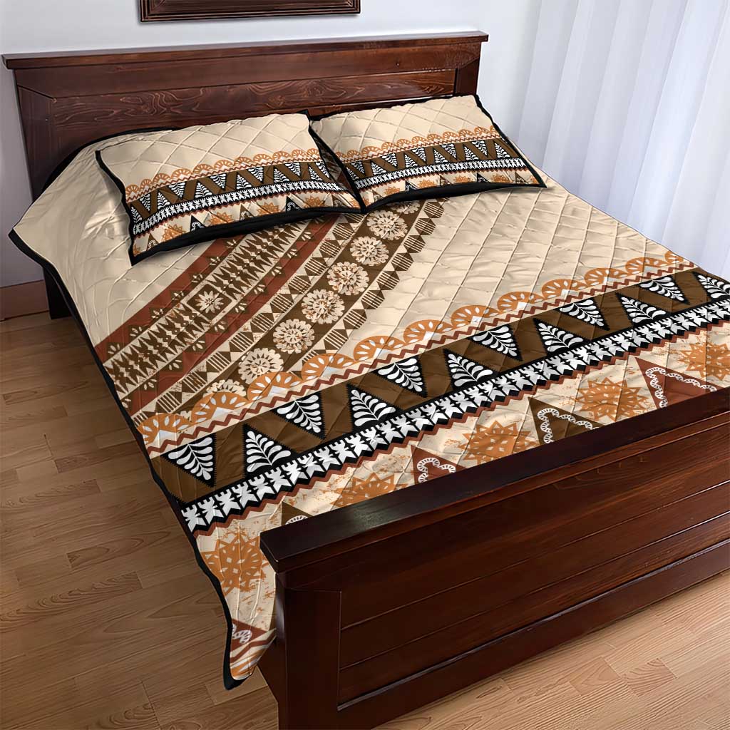 Bula Fiji Quilt Bed Set 2025 Pasifika Traditional Fijian Masi LT14 - Polynesian Pride