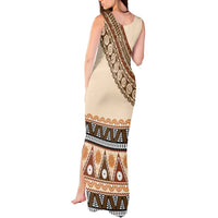 Bula Fiji Tank Maxi Dress 2025 Pasifika Traditional Fijian Masi LT14 - Polynesian Pride