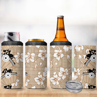 Bula Fiji Iri Buli 4 in 1 Can Cooler Tumbler Woven Fan With Fijian Tapa LT14 - Polynesian Pride