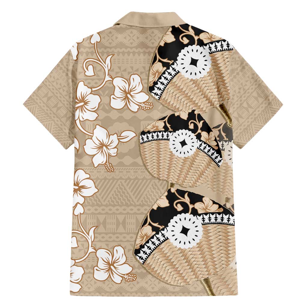 Bula Fiji Iri Buli Family Matching Long Sleeve Bodycon Dress and Hawaiian Shirt Woven Fan With Fijian Tapa LT14 - Polynesian Pride