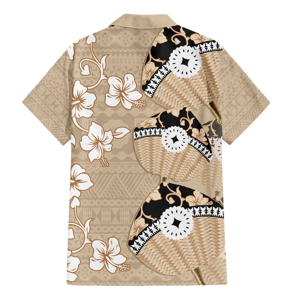 Bula Fiji Iri Buli Family Matching Mermaid Dress and Hawaiian Shirt Woven Fan With Fijian Tapa LT14 - Polynesian Pride