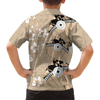 Bula Fiji Iri Buli Family Matching Short Sleeve Bodycon Dress and Hawaiian Shirt Woven Fan With Fijian Tapa LT14 - Polynesian Pride