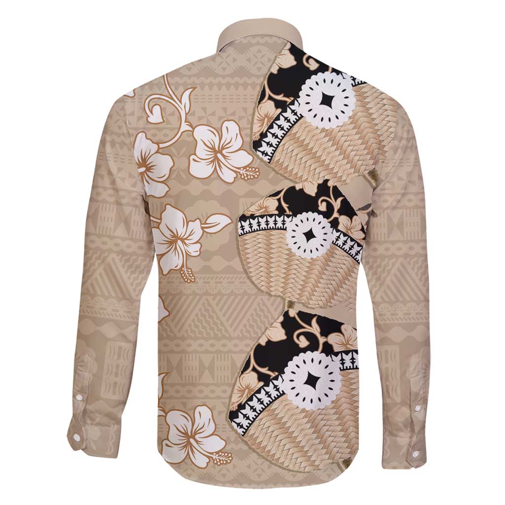 Bula Fiji Iri Buli Family Matching Summer Maxi Dress and Hawaiian Shirt Woven Fan With Fijian Tapa LT14 - Polynesian Pride