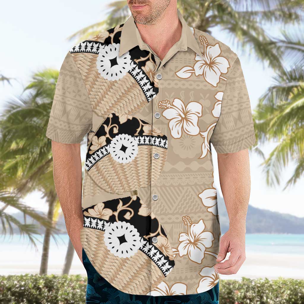 Bula Fiji Iri Buli Hawaiian Shirt Woven Fan With Fijian Tapa LT14 - Polynesian Pride