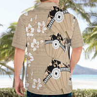 Bula Fiji Iri Buli Hawaiian Shirt Woven Fan With Fijian Tapa LT14 - Polynesian Pride