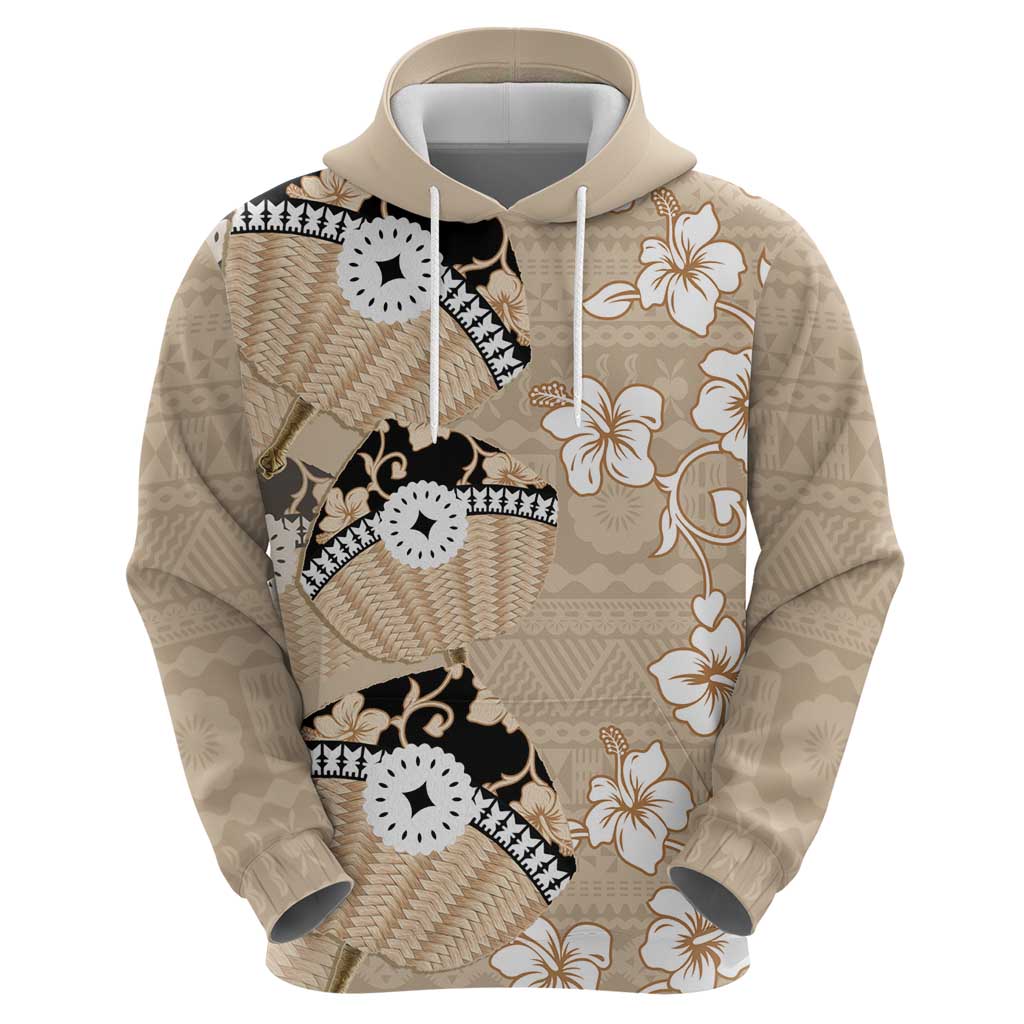 Bula Fiji Iri Buli Hoodie Woven Fan With Fijian Tapa LT14 - Polynesian Pride
