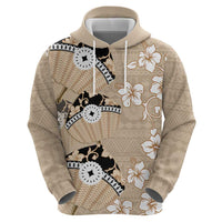 Bula Fiji Iri Buli Hoodie Woven Fan With Fijian Tapa LT14 - Polynesian Pride