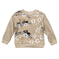 Bula Fiji Iri Buli Kid Ugly Christmas Sweater Woven Fan With Fijian Tapa LT14 Kid Beige - Polynesian Pride