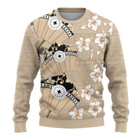Bula Fiji Iri Buli Ugly Christmas Sweater Woven Fan With Fijian Tapa LT14 - Polynesian Pride
