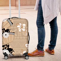 Bula Fiji Iri Buli Luggage Cover Woven Fan With Fijian Tapa LT14 Beige - Polynesian Pride