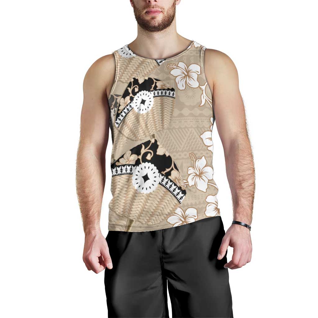 Bula Fiji Iri Buli Men Tank Top Woven Fan With Fijian Tapa LT14 - Polynesian Pride