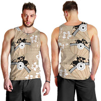 Bula Fiji Iri Buli Men Tank Top Woven Fan With Fijian Tapa LT14 - Polynesian Pride