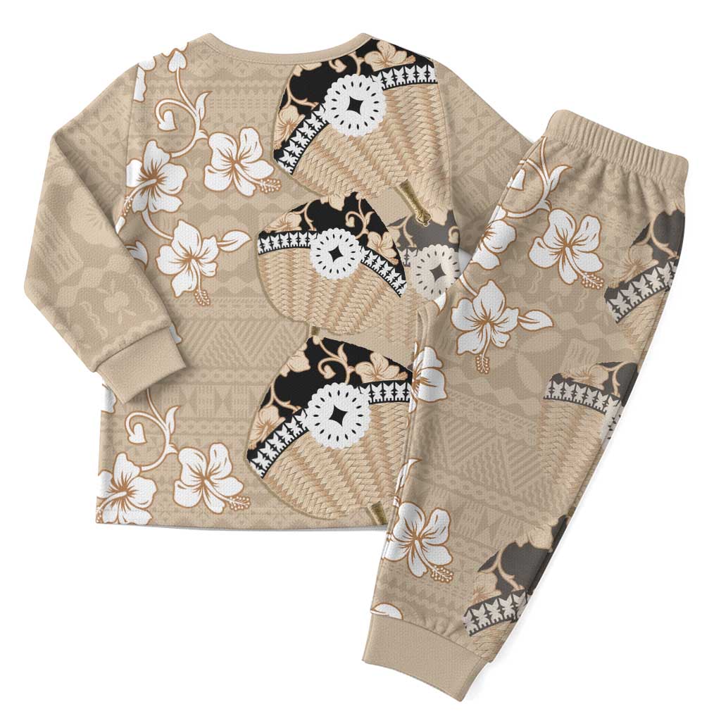 Bula Fiji Iri Buli Christmas Pajama Set Woven Fan With Fijian Tapa LT14 - Polynesian Pride