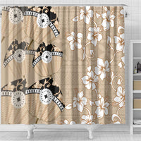 Bula Fiji Iri Buli Shower Curtain Woven Fan With Fijian Tapa LT14 - Polynesian Pride