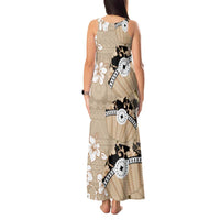 Bula Fiji Iri Buli Tank Maxi Dress Woven Fan With Fijian Tapa LT14 - Polynesian Pride