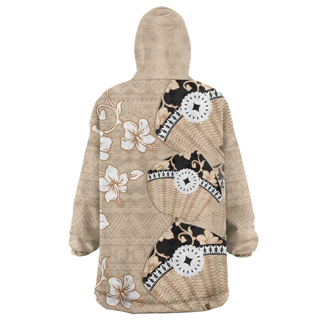 Bula Fiji Iri Buli Wearable Blanket Hoodie Woven Fan With Fijian Tapa LT14 - Polynesian Pride