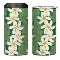 Ia Orana Tahiti Tiare Maori Seamless Style 4 in 1 Can Cooler Tumbler LT14 One Size: 16 oz Green - Polynesian Pride