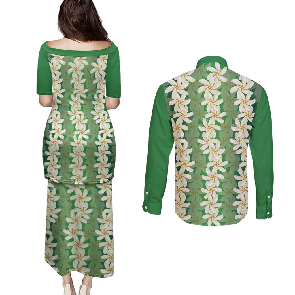 Ia Orana Tahiti Tiare Maori Seamless Style Couples Matching Puletasi and Long Sleeve Button Shirt LT14 - Polynesian Pride