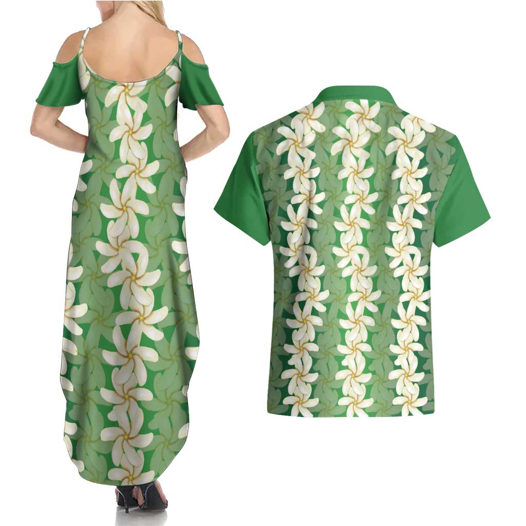 Ia Orana Tahiti Tiare Maori Seamless Style Couples Matching Summer Maxi Dress and Hawaiian Shirt LT14 - Polynesian Pride