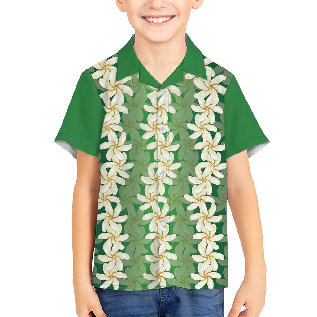 Ia Orana Tahiti Tiare Maori Seamless Style Family Matching Short Sleeve Bodycon Dress and Hawaiian Shirt LT14 Son's Shirt Green - Polynesian Pride
